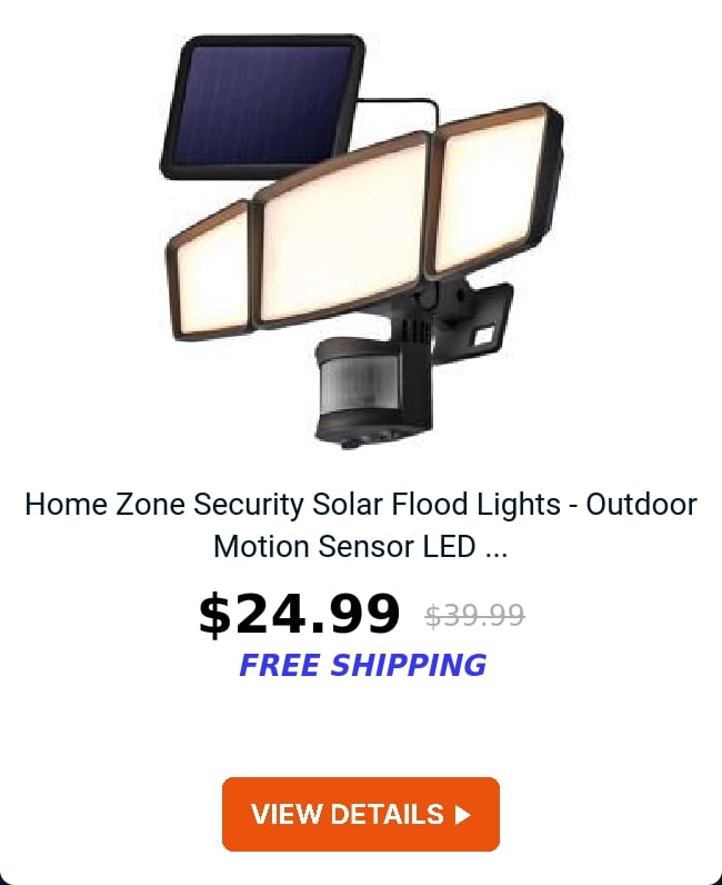 Home Zone Security Solar Flood Lights - Outdoor Motion Sensor LED ...