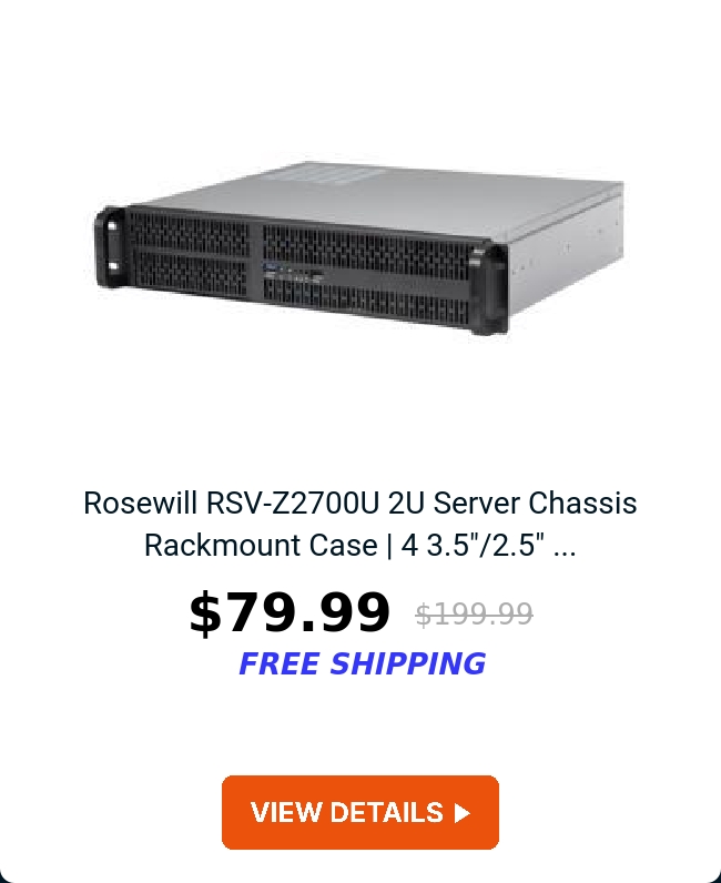 Rosewill RSV-Z2700U 2U Server Chassis Rackmount Case | 4 3.5