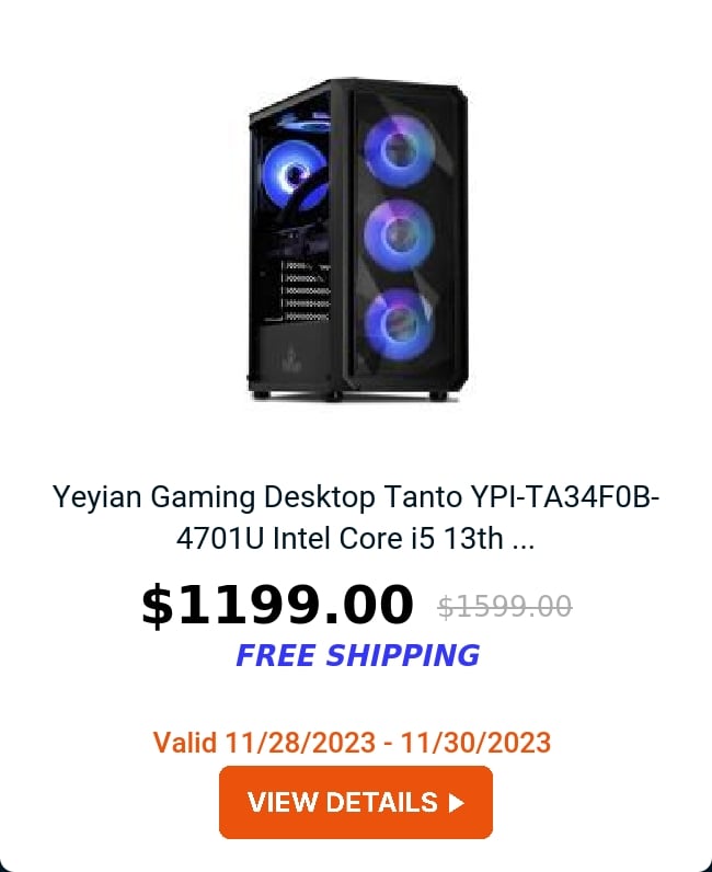 Yeyian Gaming Desktop Tanto YPI-TA34F0B-4701U Intel Core i5 13th ...