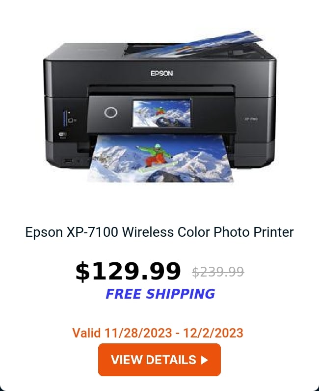 Epson XP-7100 Wireless Color Photo Printer 