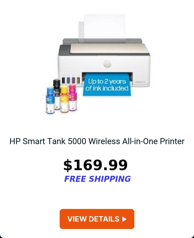 HP Smart Tank 5000 Wireless All-in-One Printer 