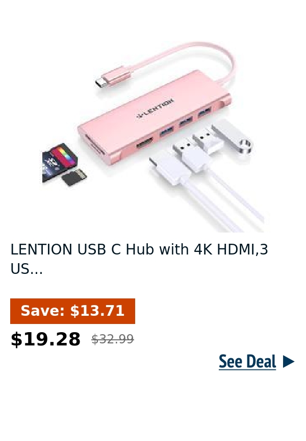 LENTION USB C Hub with 4K HDMI,3 US...