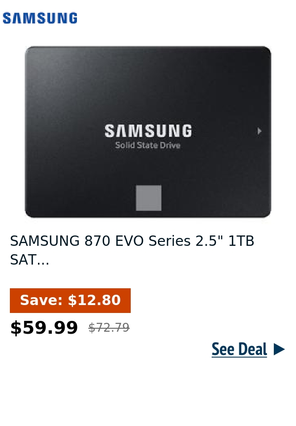 SAMSUNG 870 EVO Series 2.5