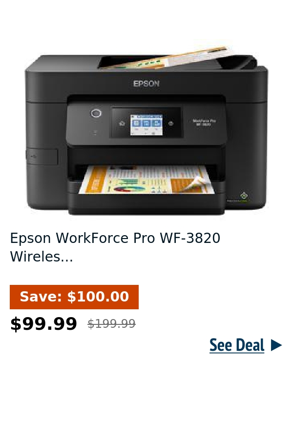 Epson WorkForce Pro WF-3820 Wireles...