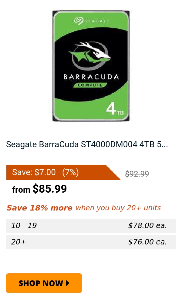 Seagate BarraCuda ST4000DM004 4TB 5...