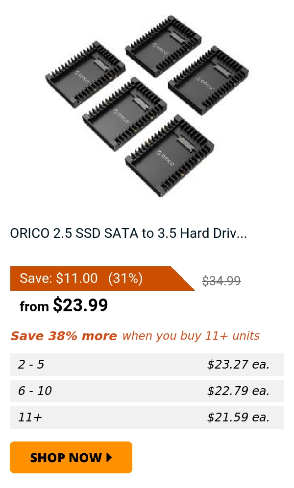 ORICO 2.5 SSD SATA to 3.5 Hard Driv...