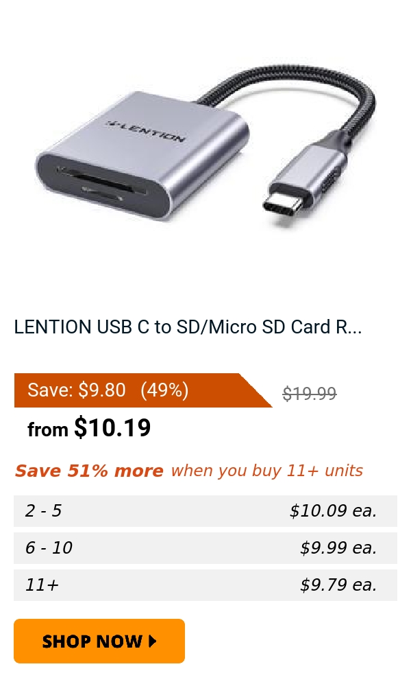 LENTION USB C to SD/Micro SD Card R...