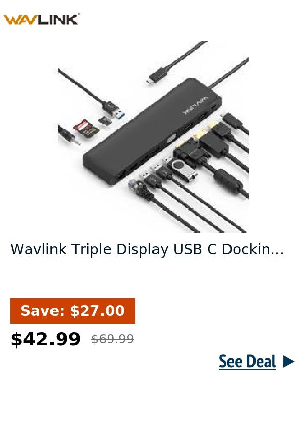 Wavlink Triple Display USB C Dockin...