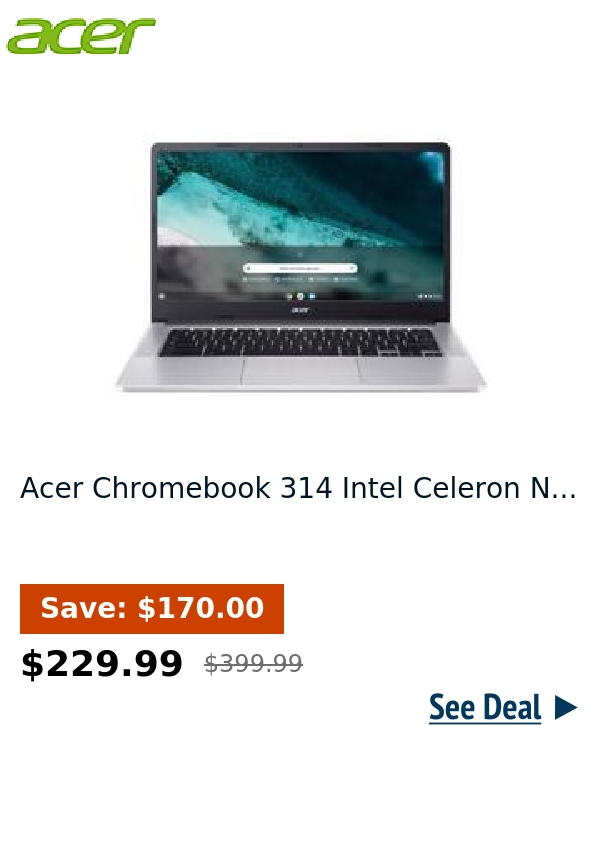 Acer Chromebook 314 Intel Celeron N...