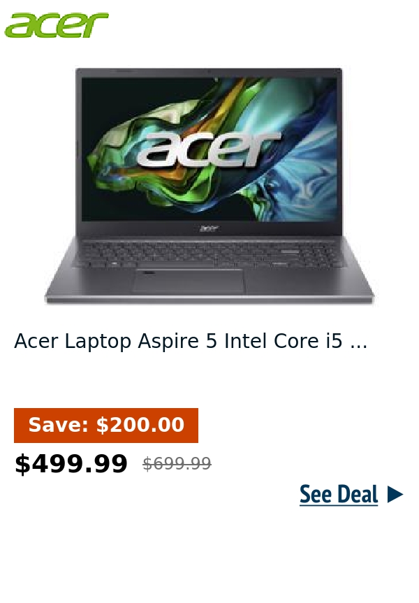 Acer Laptop Aspire 5 Intel Core i5 ...