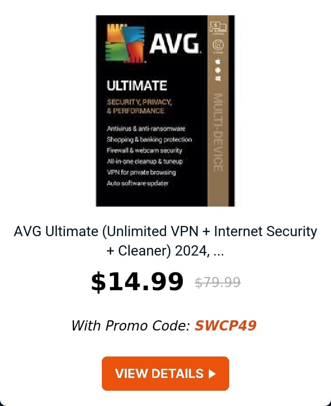 AVG Ultimate (Unlimited VPN + Internet Security + Cleaner) 2024, ...