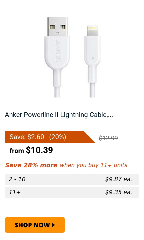 Anker Powerline II Lightning Cable,...