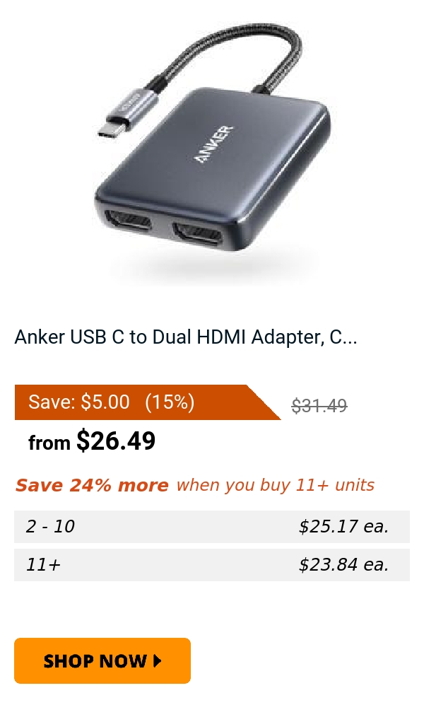 Anker USB C to Dual HDMI Adapter, C...