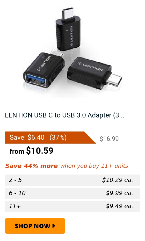 LENTION USB C to USB 3.0 Adapter (3...