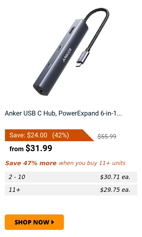 Anker USB C Hub, PowerExpand 6-in-1...