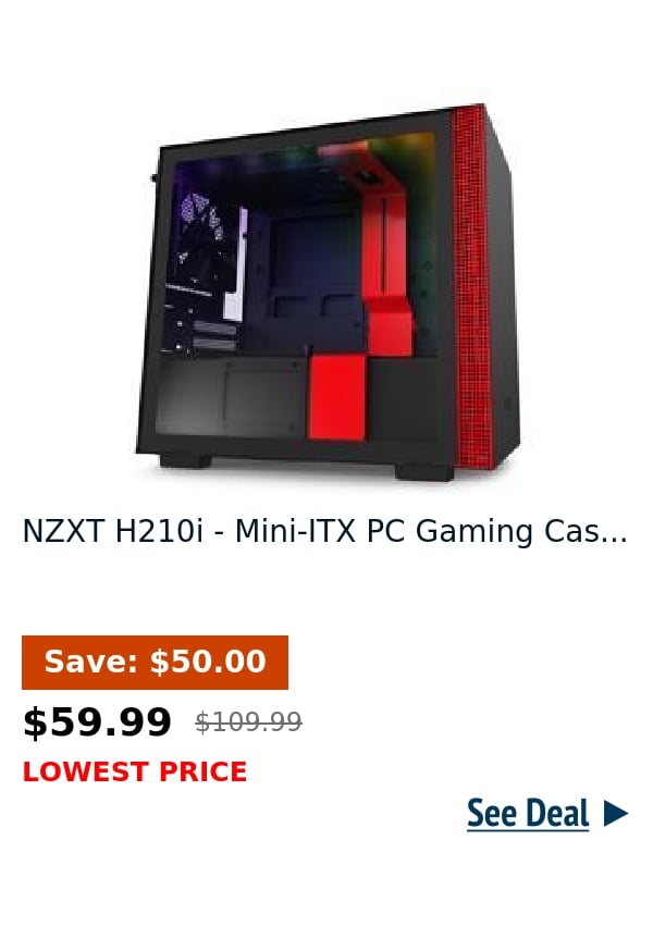 NZXT H210i - Mini-ITX PC Gaming Cas...