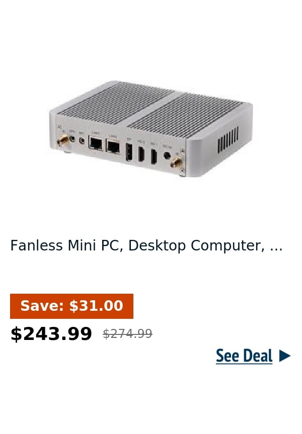 Fanless Mini PC, Desktop Computer, ...