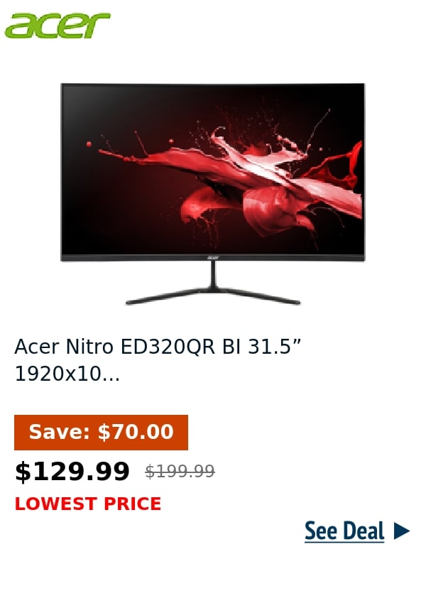 Acer Nitro ED320QR BI 31.5” 1920x10...