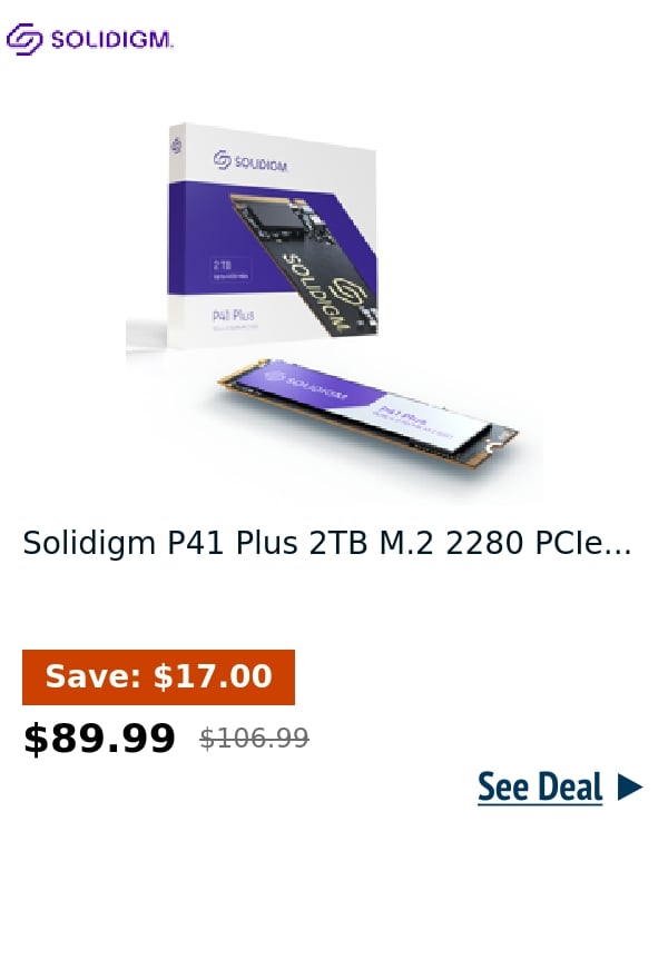 Solidigm P41 Plus 2TB M.2 2280 PCIe...