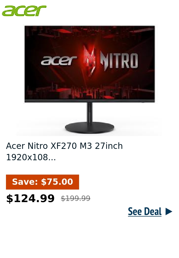 Acer Nitro XF270 M3 27inch 1920x108...