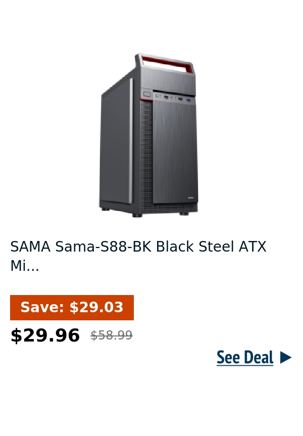 SAMA Sama-S88-BK Black Steel ATX Mi...