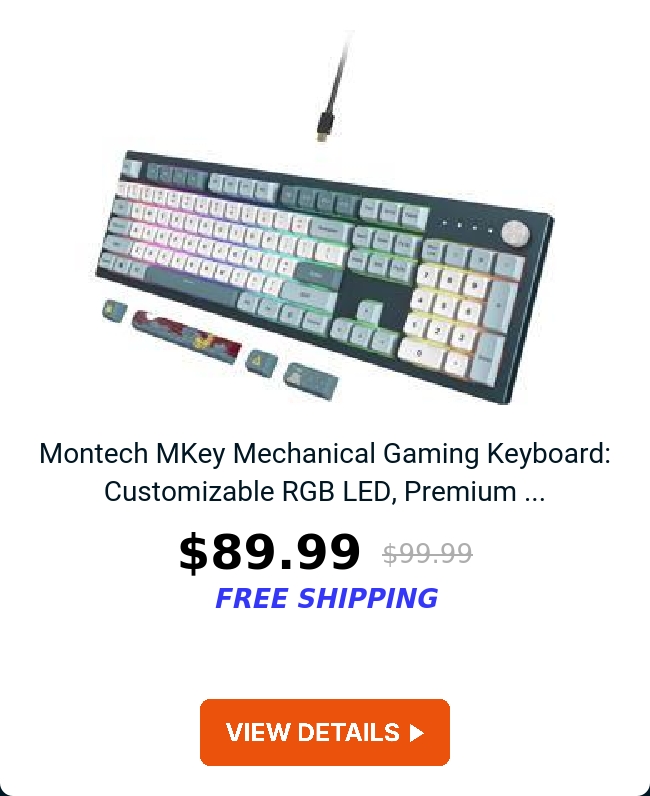 Montech MKey Mechanical Gaming Keyboard: Customizable RGB LED, Premium ...