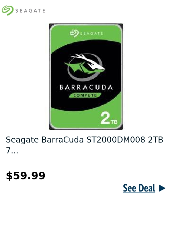 Seagate BarraCuda ST2000DM008 2TB 7...