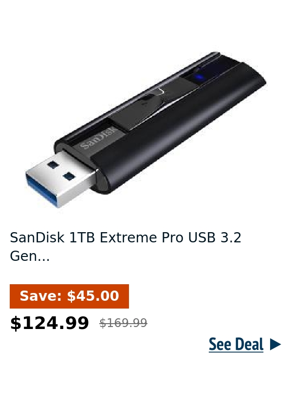 SanDisk 1TB Extreme Pro USB 3.2 Gen...