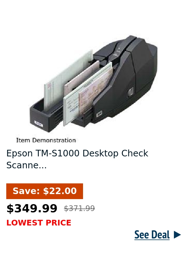 Epson TM-S1000 Desktop Check Scanne...