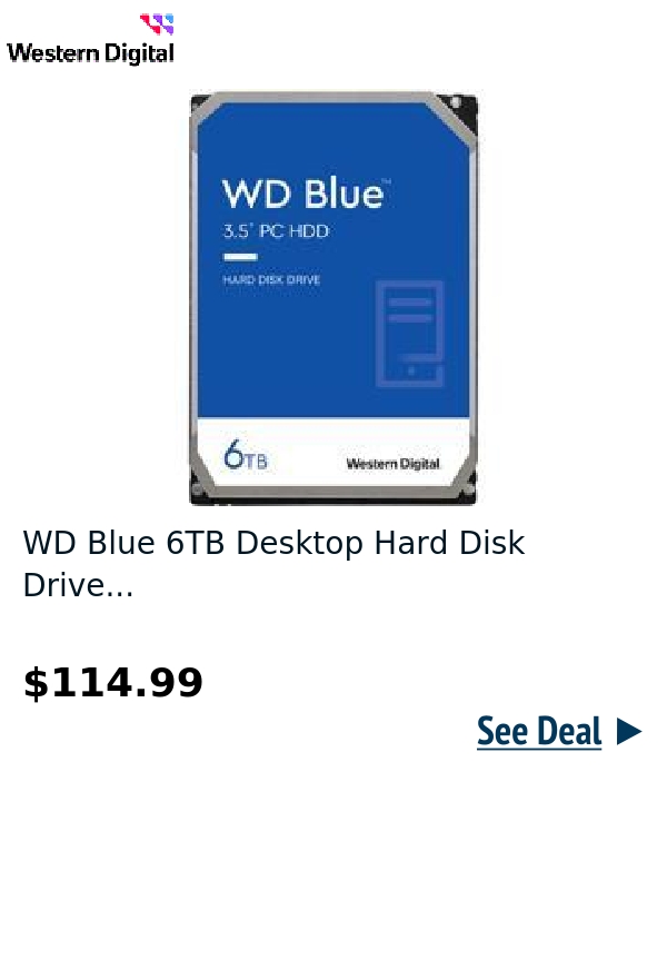 WD Blue 6TB Desktop Hard Disk Drive...