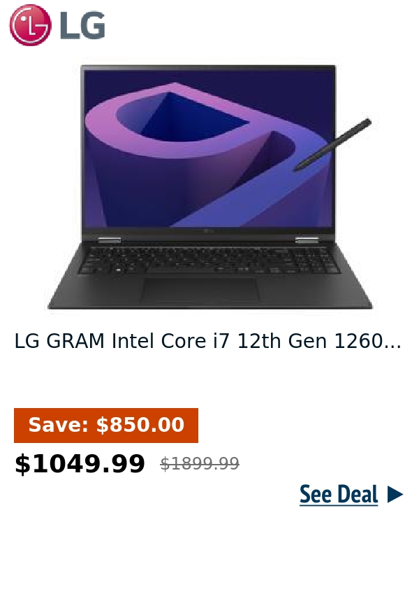 LG GRAM Intel Core i7 12th Gen 1260...