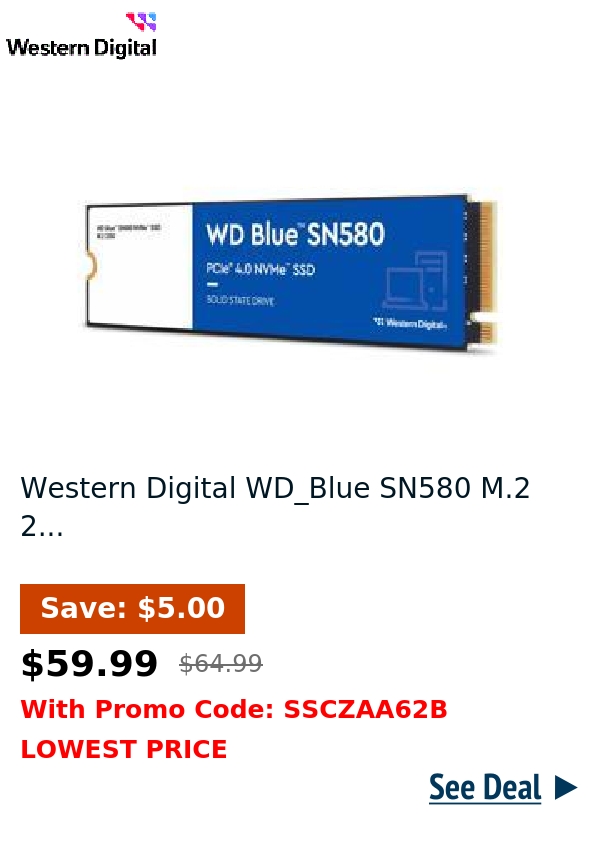 Western Digital WD_Blue SN580 M.2 2...