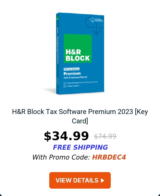 H&R Block Tax Software Premium 2023 [Key Card] 