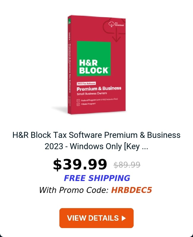 H&R Block Tax Software Premium & Business 2023 - Windows Only [Key ...