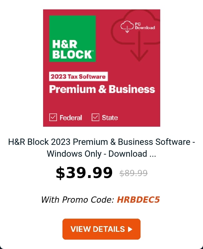 H&R Block 2023 Premium & Business Software - Windows Only - Download ...