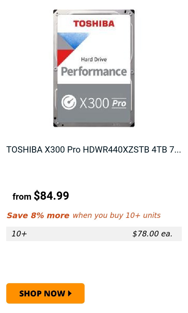 TOSHIBA X300 Pro HDWR440XZSTB 4TB 7...