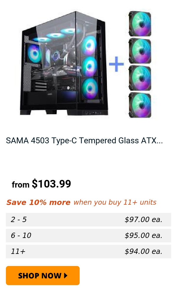 SAMA 4503 Type-C Tempered Glass ATX...