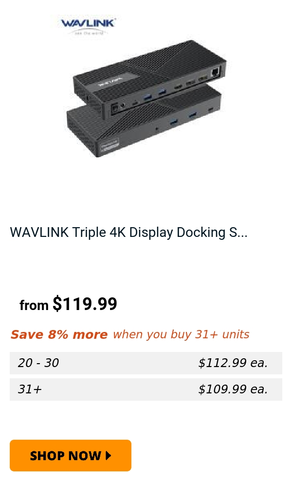 WAVLINK Triple 4K Display Docking S...