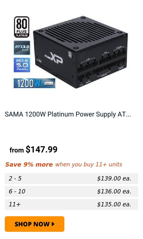 SAMA 1200W Platinum Power Supply AT...