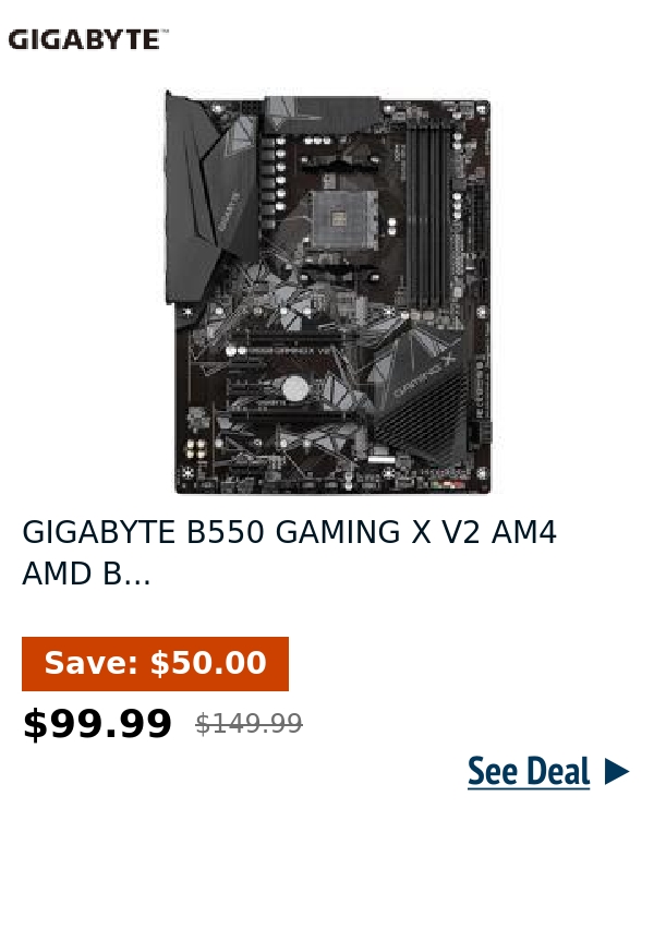 GIGABYTE B550 GAMING X V2 AM4 AMD B...