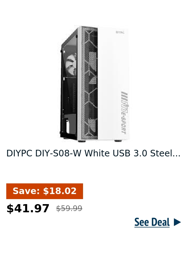 DIYPC DIY-S08-W White USB 3.0 Steel...