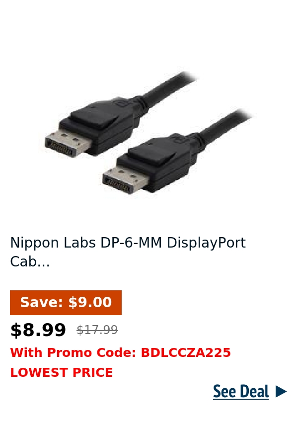 Nippon Labs DP-6-MM DisplayPort Cab...