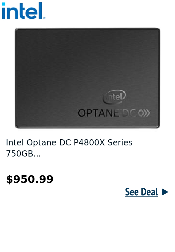 Intel Optane DC P4800X Series 750GB...