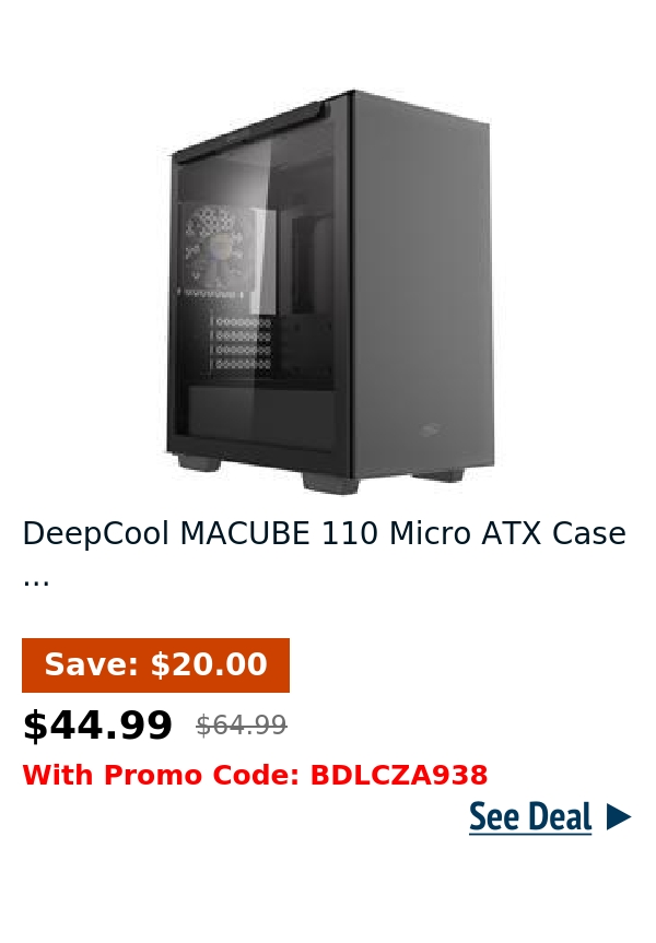 DeepCool MACUBE 110 Micro ATX Case ...