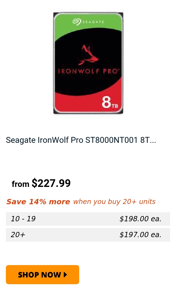 Seagate IronWolf Pro ST8000NT001 8T...