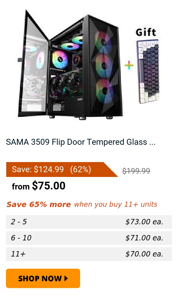 SAMA 3509 Flip Door Tempered Glass ...