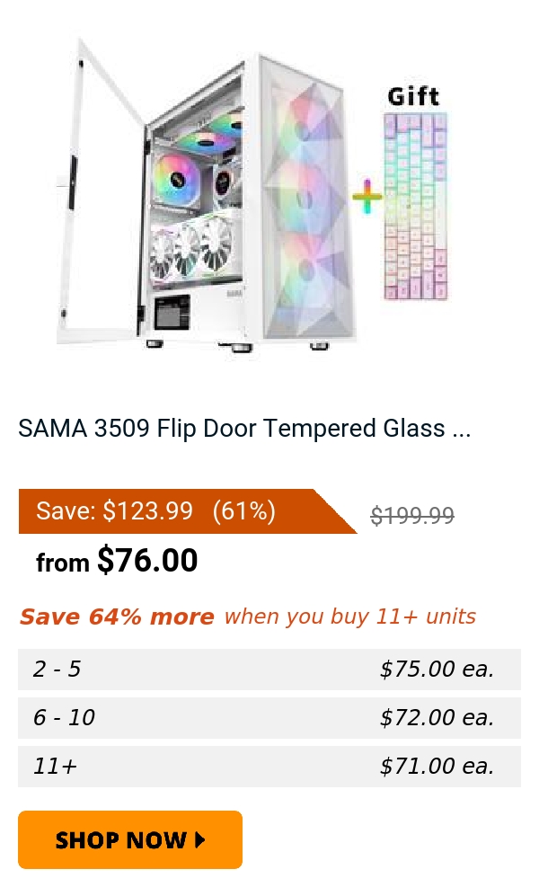 SAMA 3509 Flip Door Tempered Glass ...