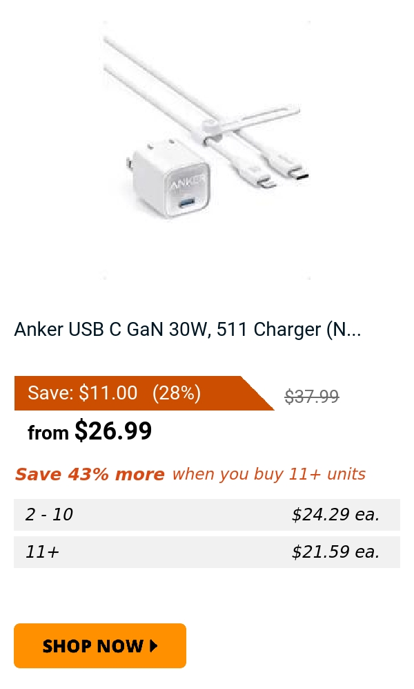 Anker USB C GaN 30W, 511 Charger (N...