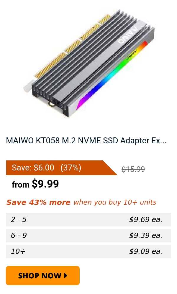 MAIWO KT058 M.2 NVME SSD Adapter Ex...