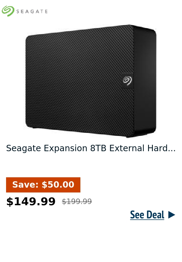 Seagate Expansion 8TB External Hard...